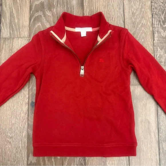 Burberry Red Kids Sweatshirt with Quarter Zip Collar size 3Y - Picture 2 of 5